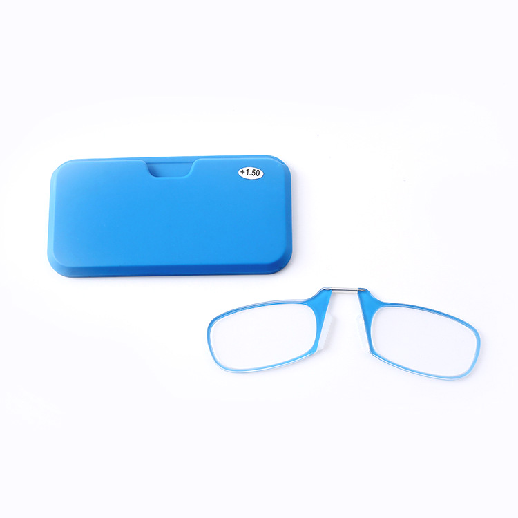 Ochelari de vedere slim, flexibili, pentru citit cu atasare pe telefonul mobil Rectangle Blue IPOV004 image10